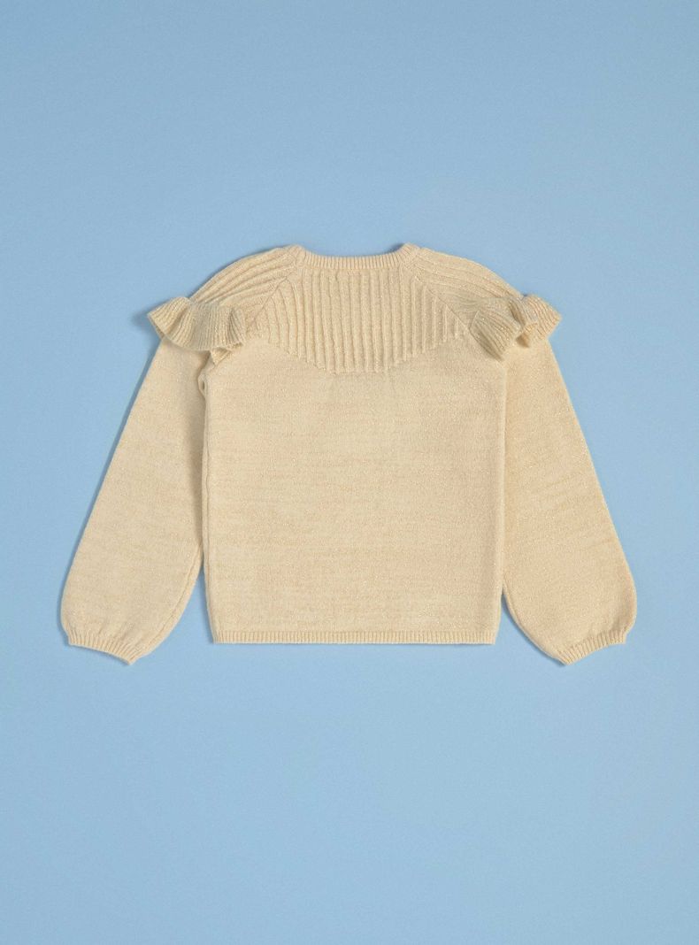 Sweater Chaleco Cerrado con Vuelito y Lurex-3