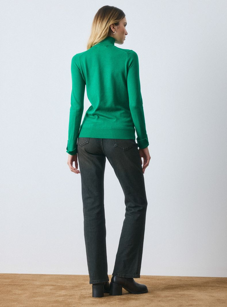 Sweater Básico Cuello Mock-5