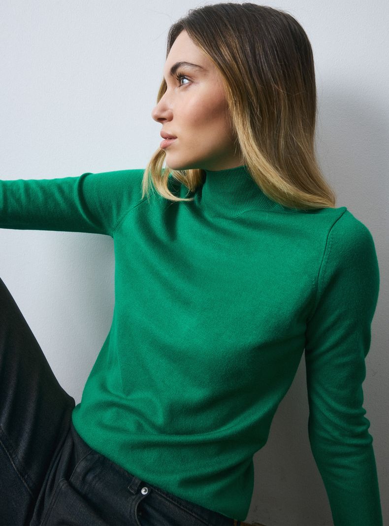 Sweater Básico Cuello Mock-2