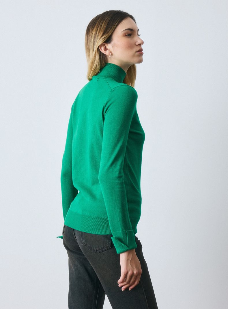 Sweater Básico Cuello Mock-1
