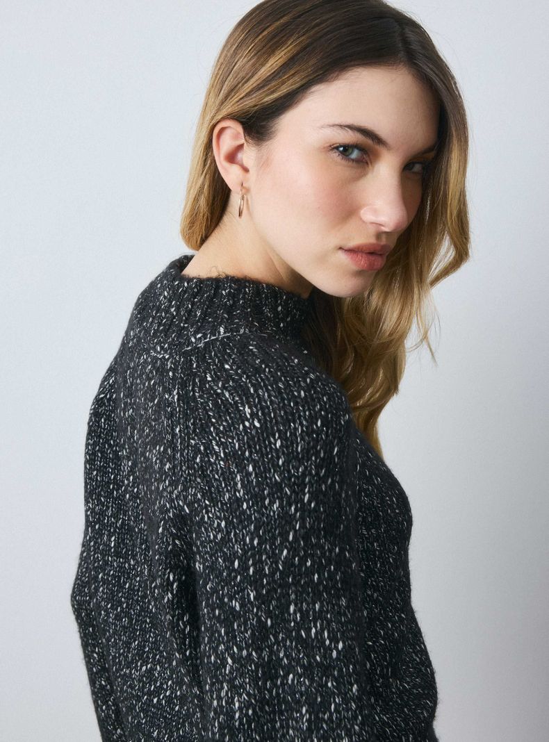 Sweater Tejido con Hilo Metalizado-3