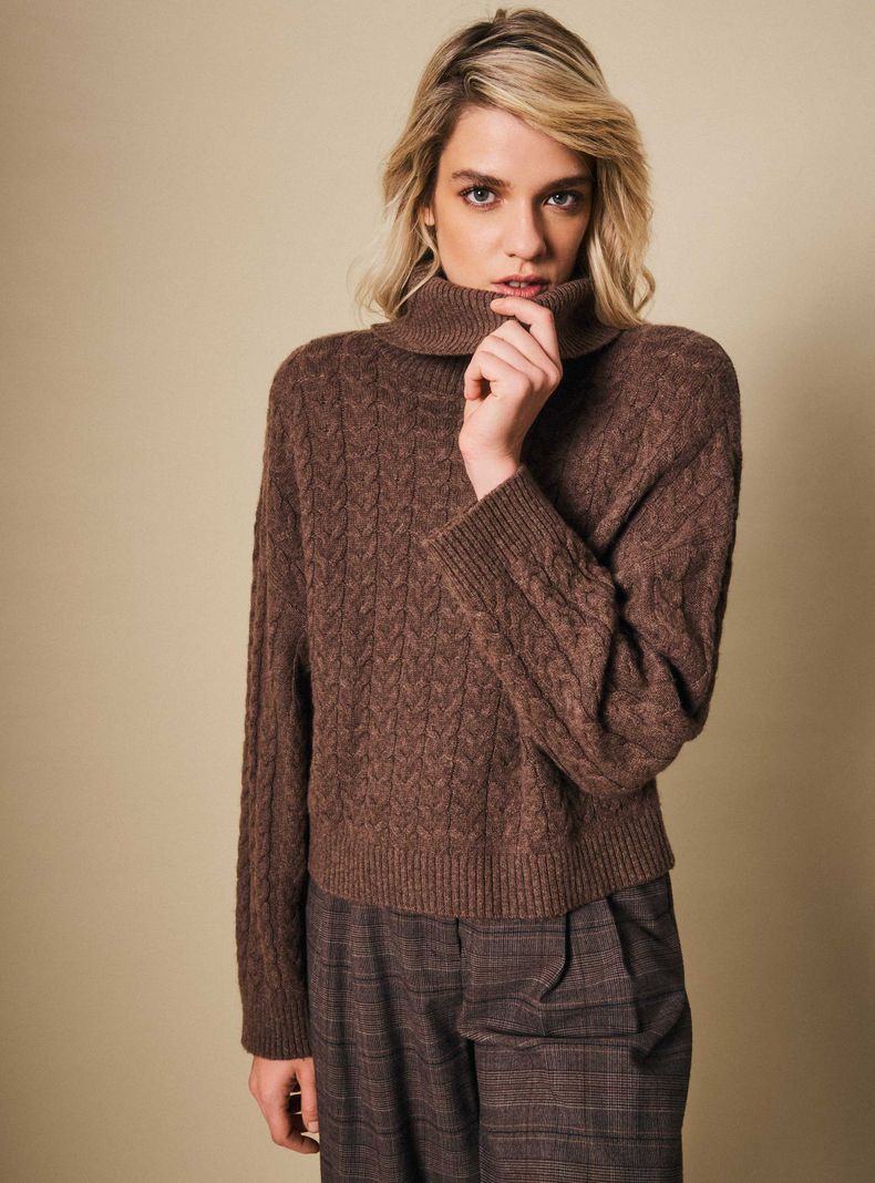 Sweater Trenzado de Lana Merino-0
