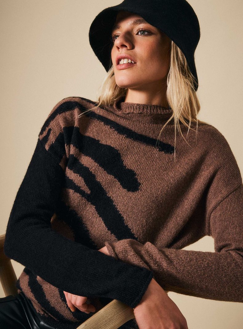 Sweater Jacquard con Lana-3