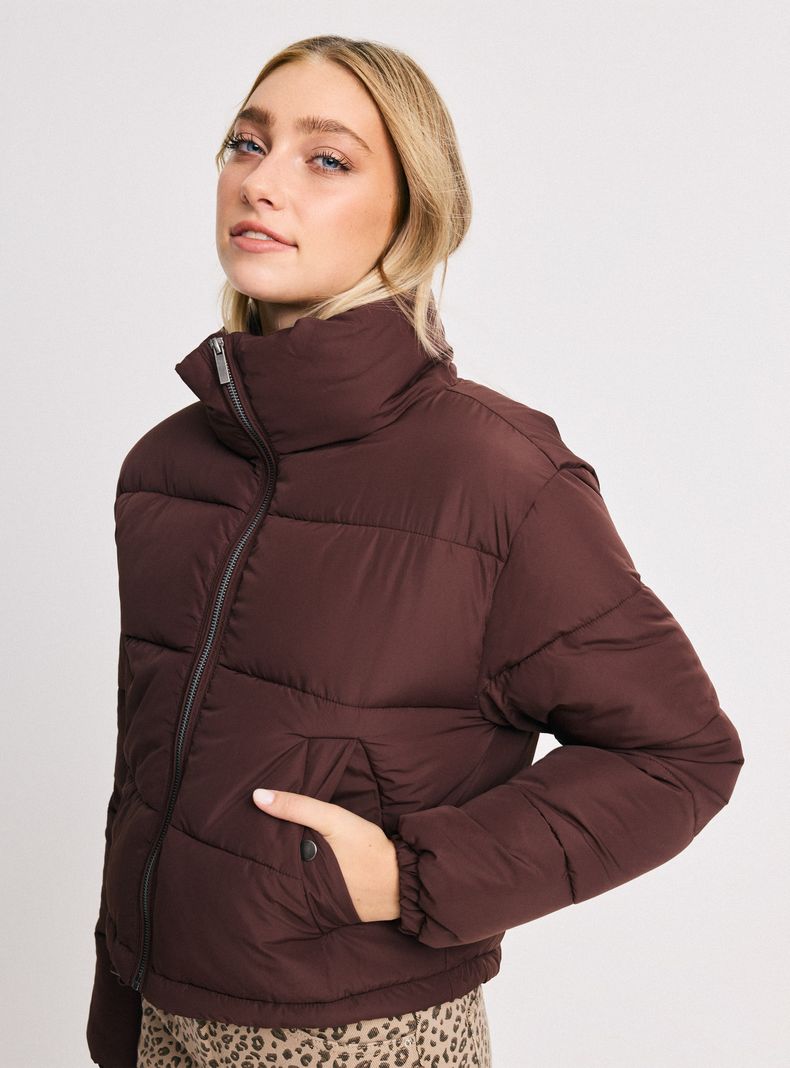 Parka Puffa con Bolsillos-1