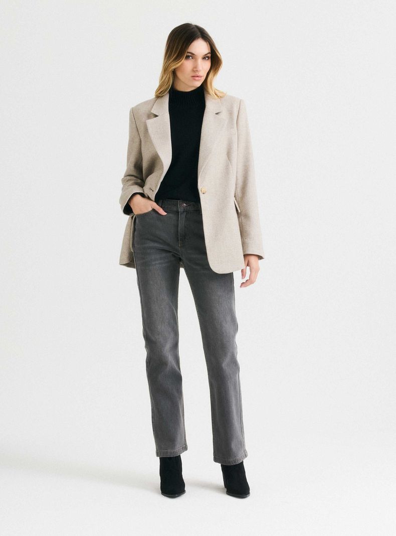 Blazer Tejido de Espiga Lurex-4