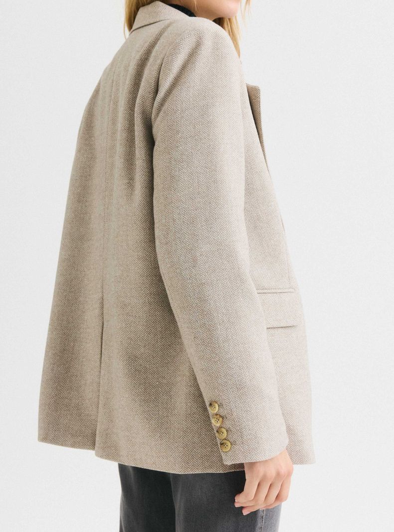 Blazer Tejido de Espiga Lurex-3