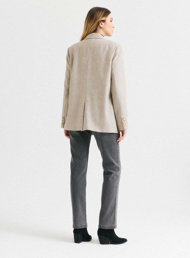 Blazer Tejido de Espiga Lurex-5
