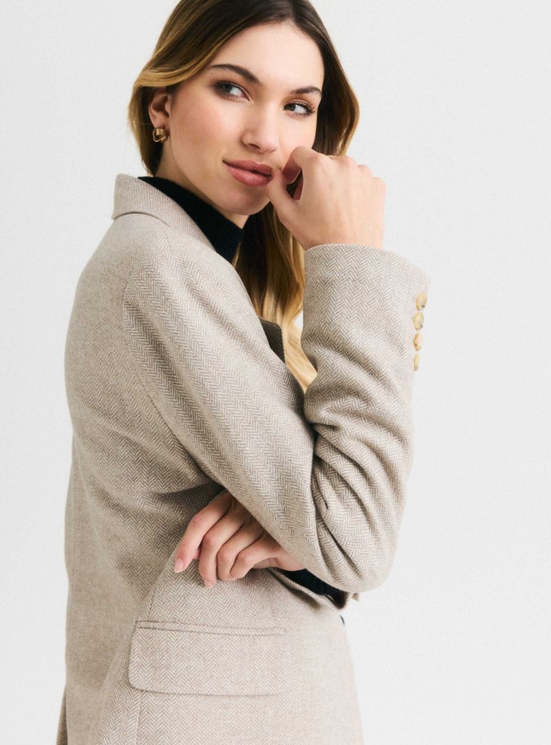 Blazer Tejido de Espiga Lurex-2