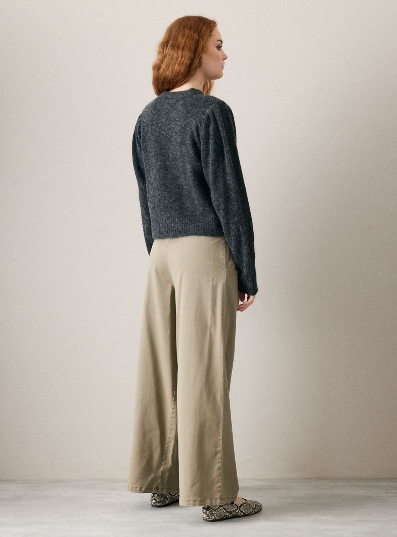 Sweater Tejido Suave Holgado con Lana-5