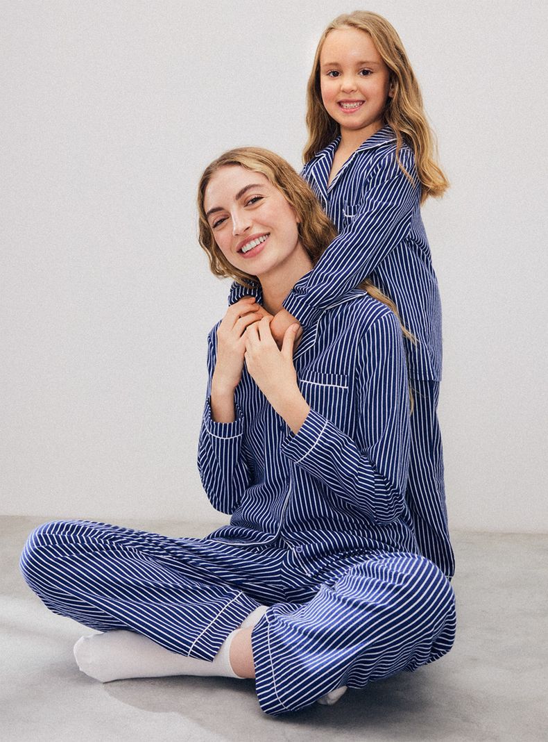 Pijama Camisero Mamá E Hijos Full Print Franela-6