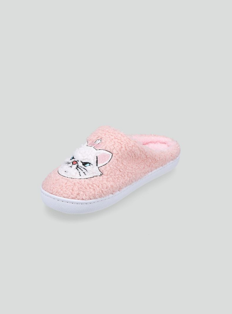 Pantufla Disney Marie Aplicación Bordado-1