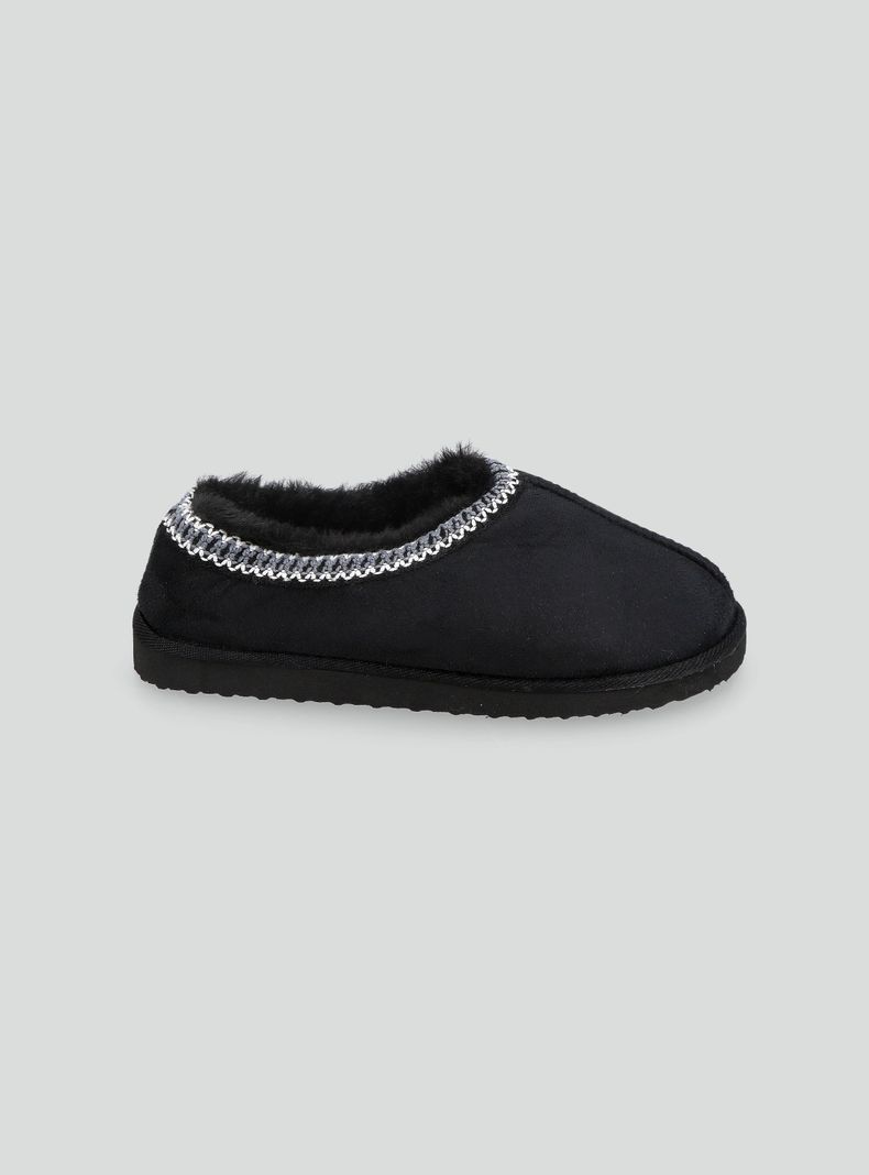 Pantufla Suede Detalle Cinta Bordado-1