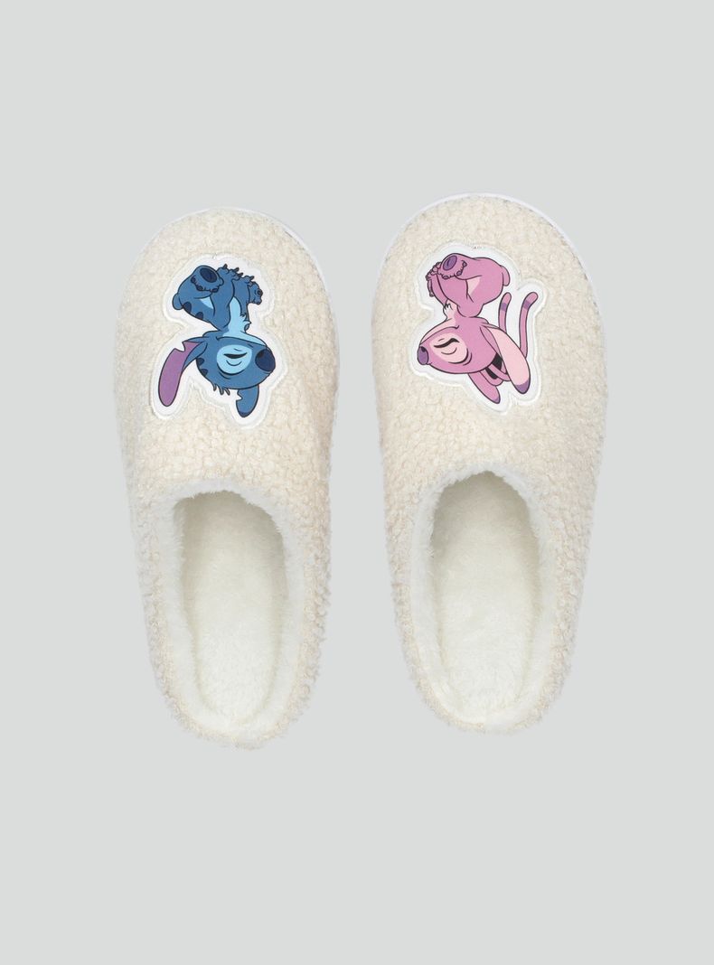 Pantufla Disney Stitch y Ángel Aplicación Bordado-2