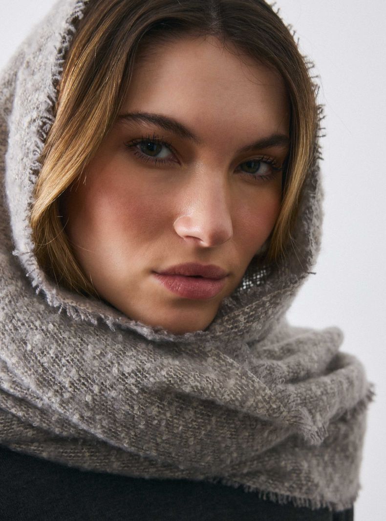 Bufanda Tejido Jacquard con Flecos-4