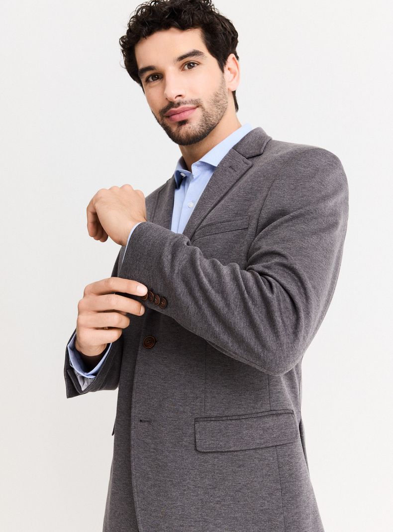 Vestón Recto Knit Slim Fit Color-3