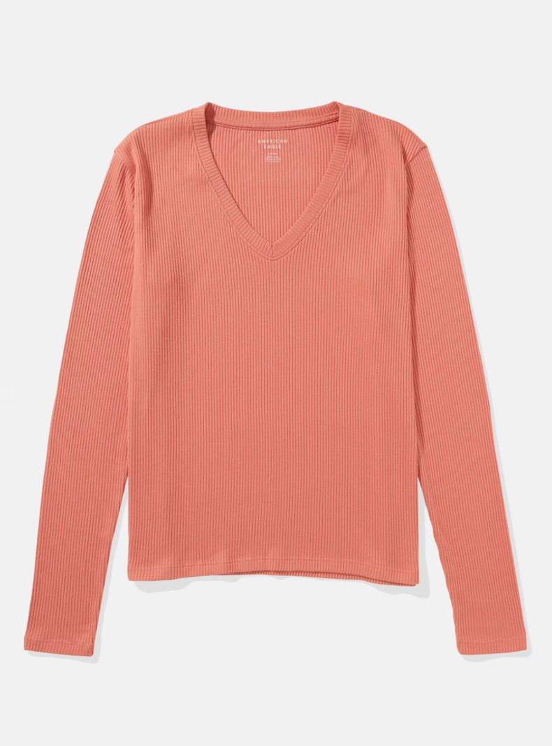 Polera AE Manga Larga Tejida Escote V-2