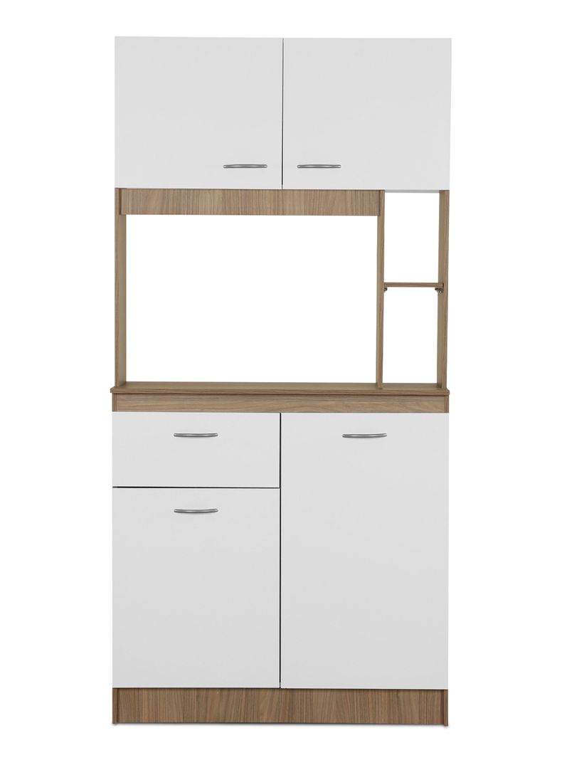 Mueble de Cocina 4 Puertas 1 Cajon Nogal Blanco
