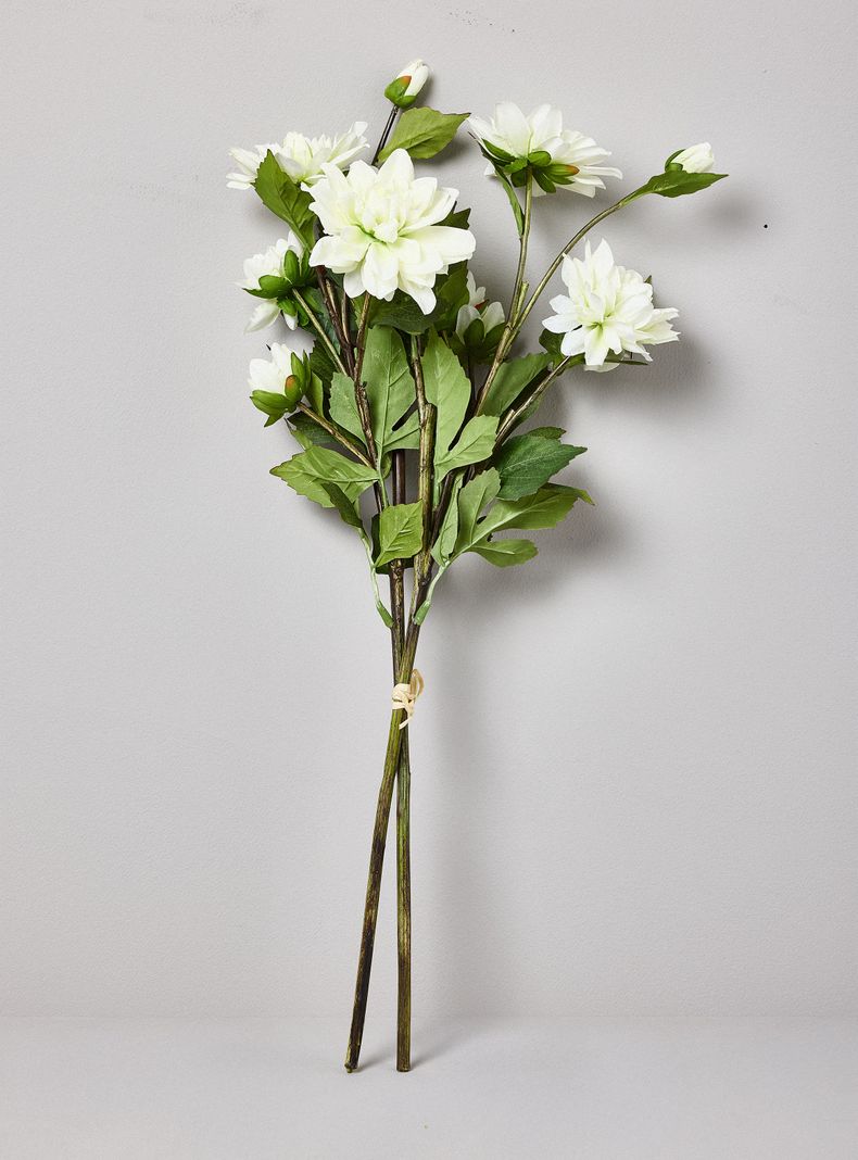 Flor Dalia Blanco 2 Piezas