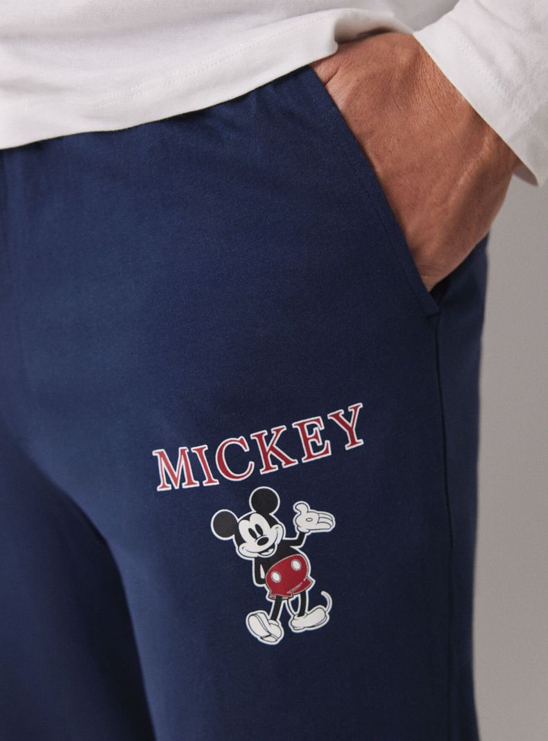 Pijama Largo Algodón Mickey-4