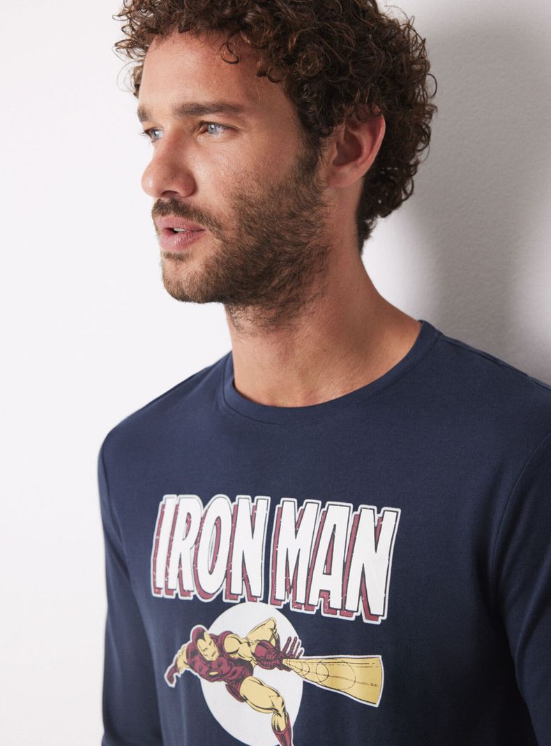 Pijama Largo Algodón Iron Man-3