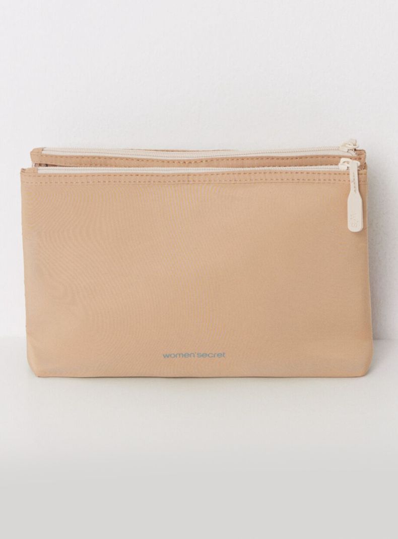 Neceser Doble Acolchado Beige-1