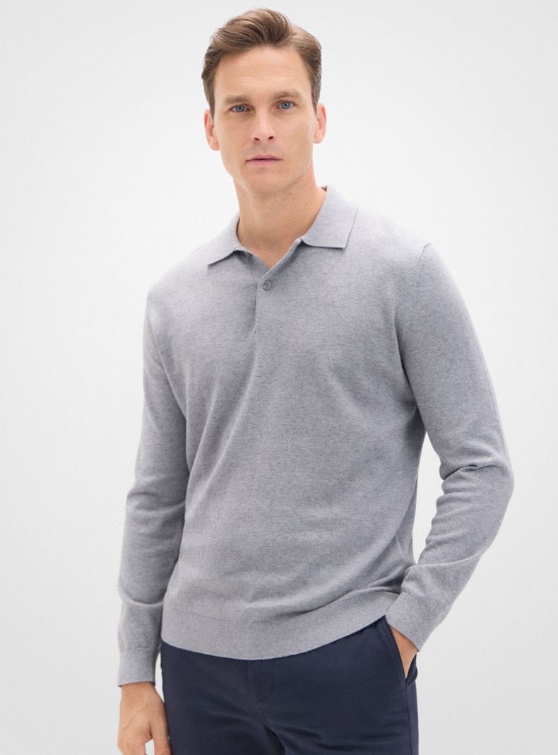 Sweater Algodón Cashmere Cuello Polo-0