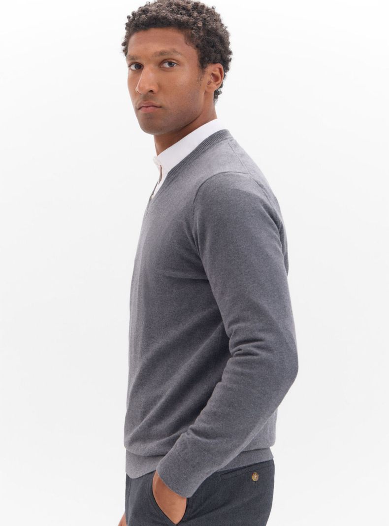 Sweater Algodón Cashmere Cuello Pico-2