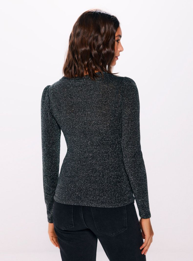 Polera Punto Cortado Lurex-1