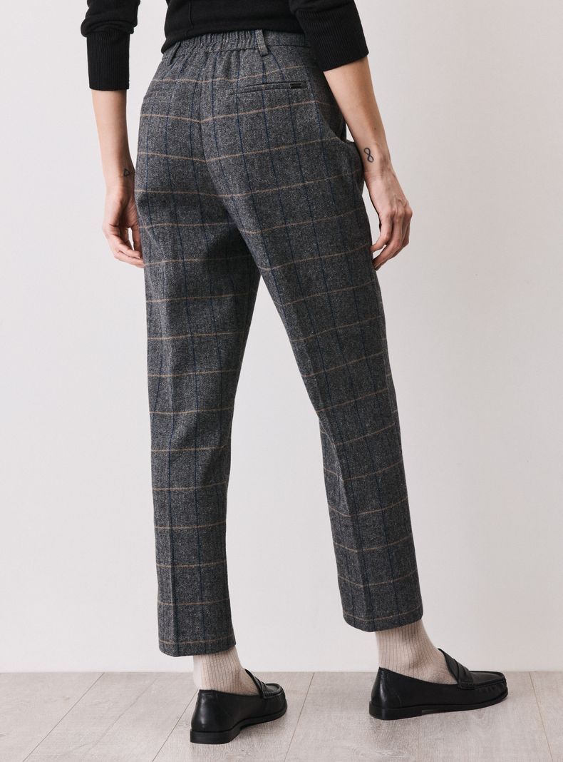 Pantalón de Vestir con Lana Y Elástico en Cintura-1
