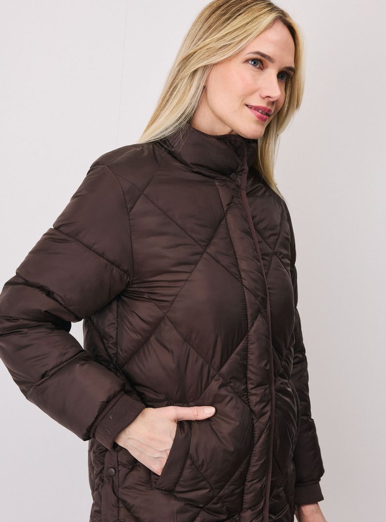 Parka Quilt Larga Botones en Costados-2