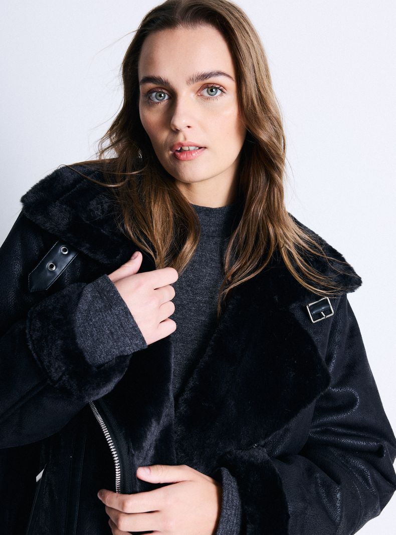 Chaqueta Biker Forrada con Chiporro-2