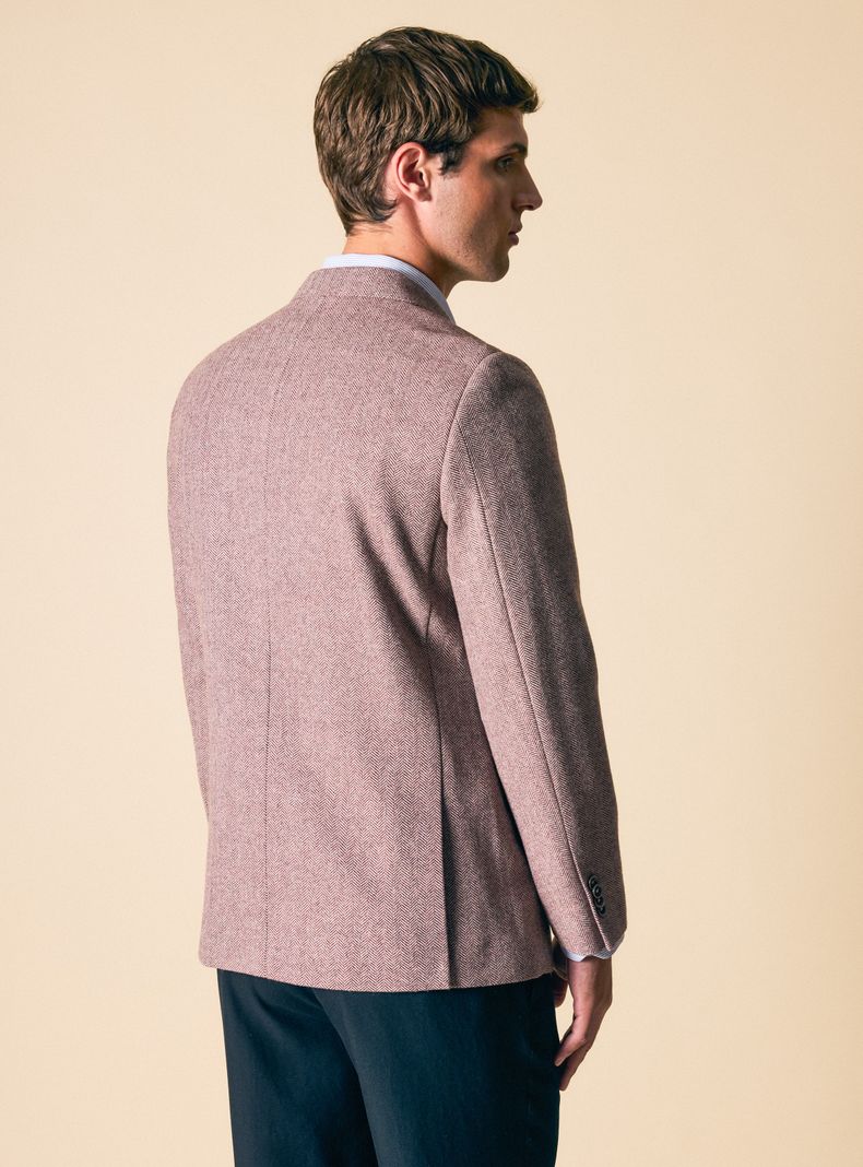 Blazer Recto Slim Fit Tweed Espigado-1