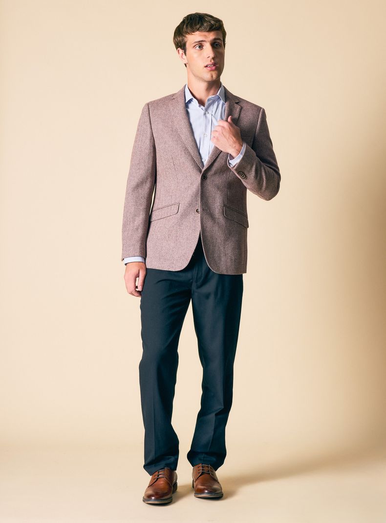 Blazer Recto Slim Fit Tweed Espigado-4
