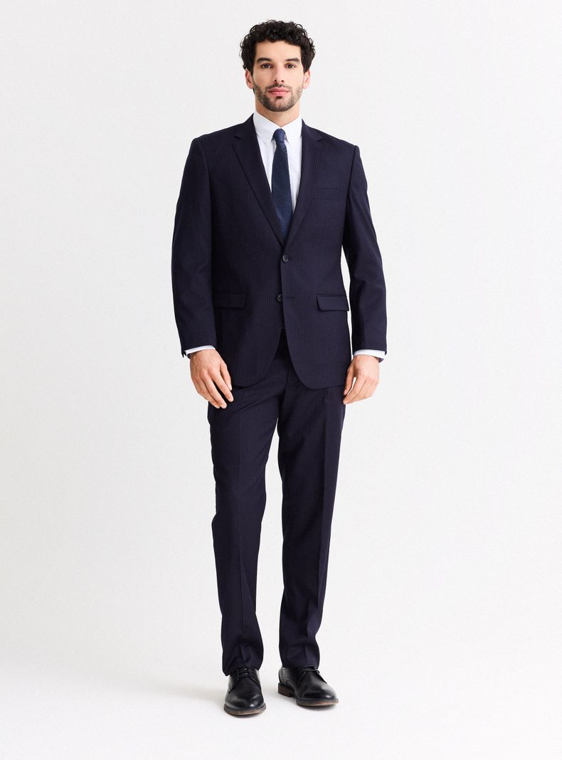 Traje Recto Regular Fit Fantasía Lineas-4