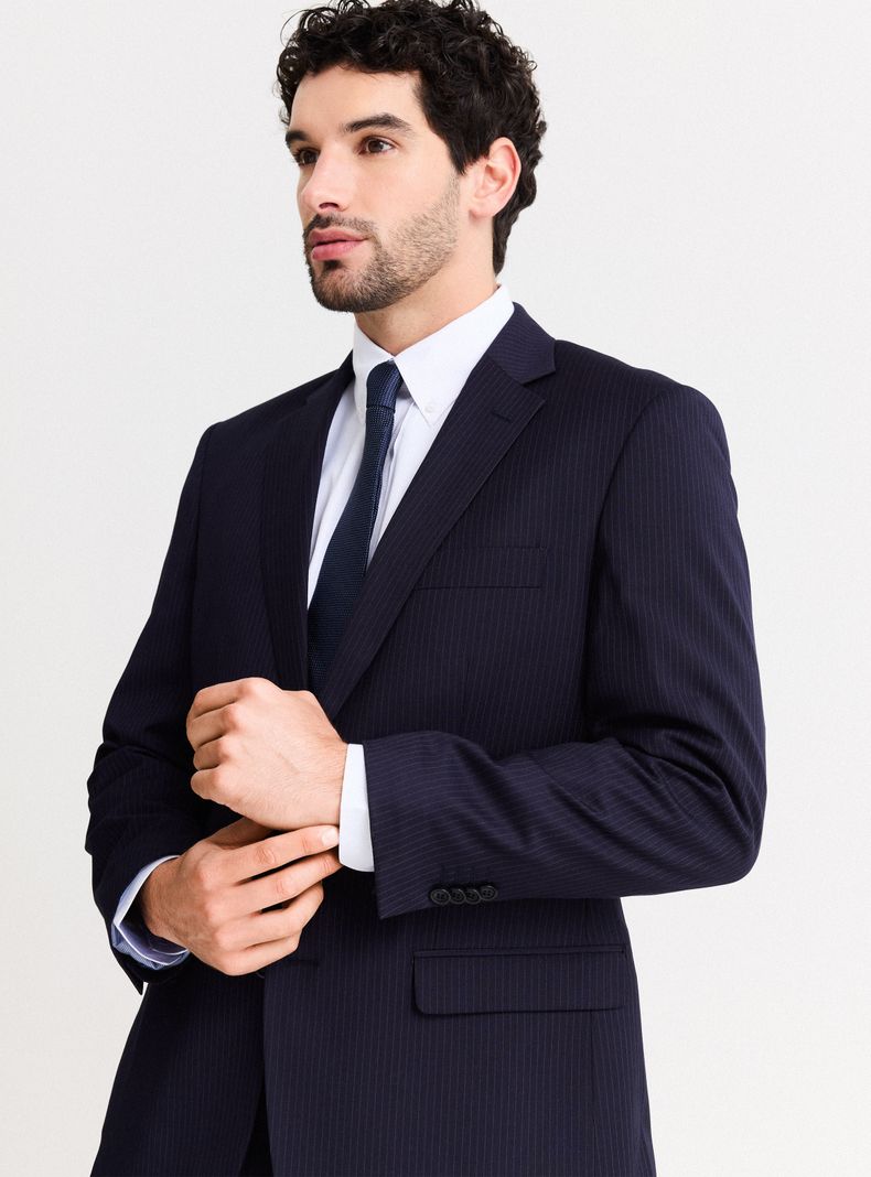 Traje Recto Regular Fit Fantasía Lineas-2