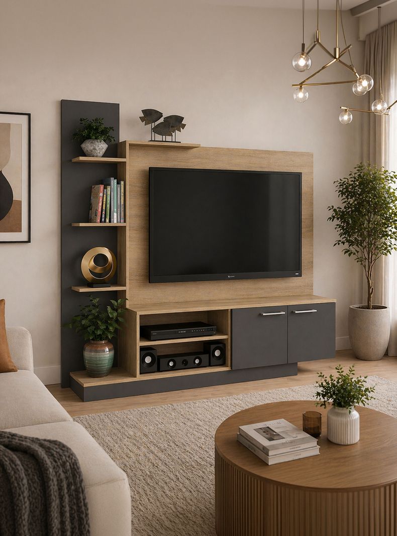 Home Tv Reina 55" 2 Puertas Gris