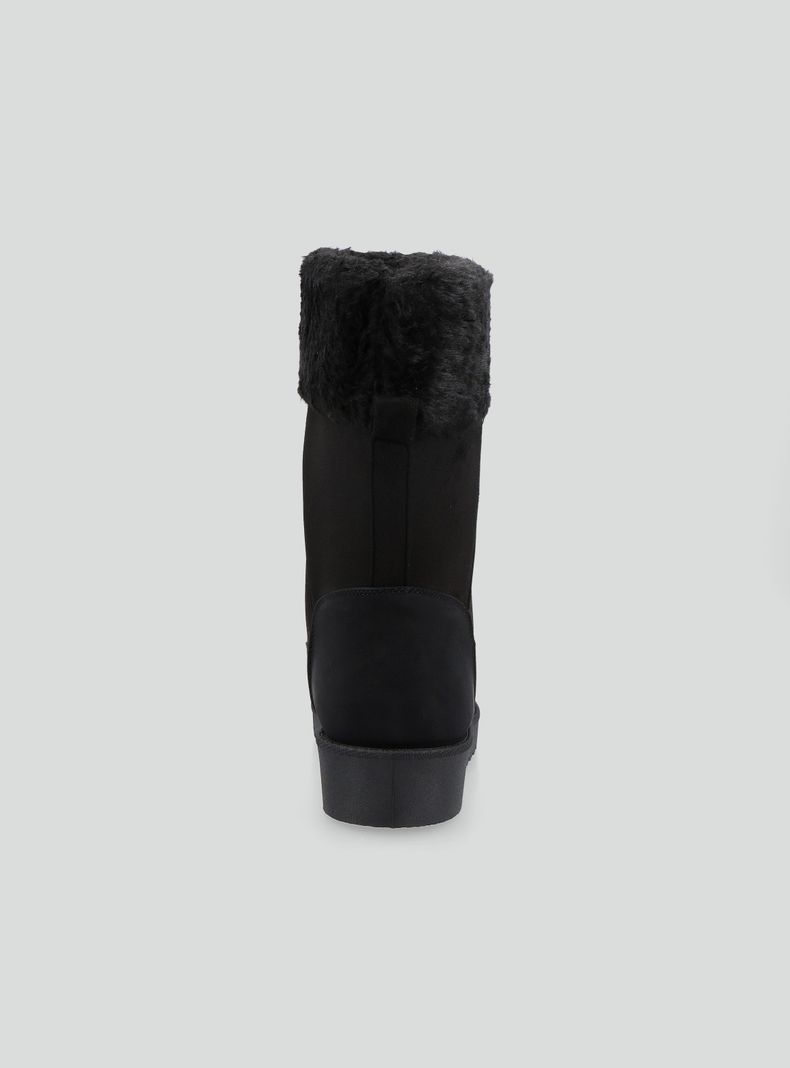 Bota Cuña Efecto Pelo Mujer-3