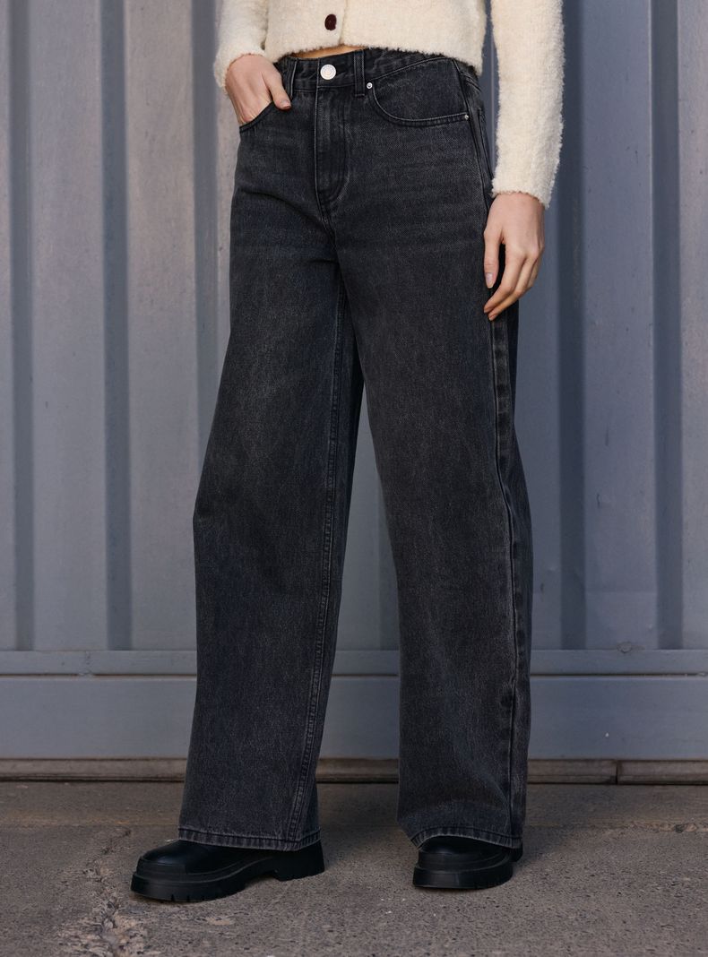 Jeans Tiro Bajo Puddle Extra Baggy-0
