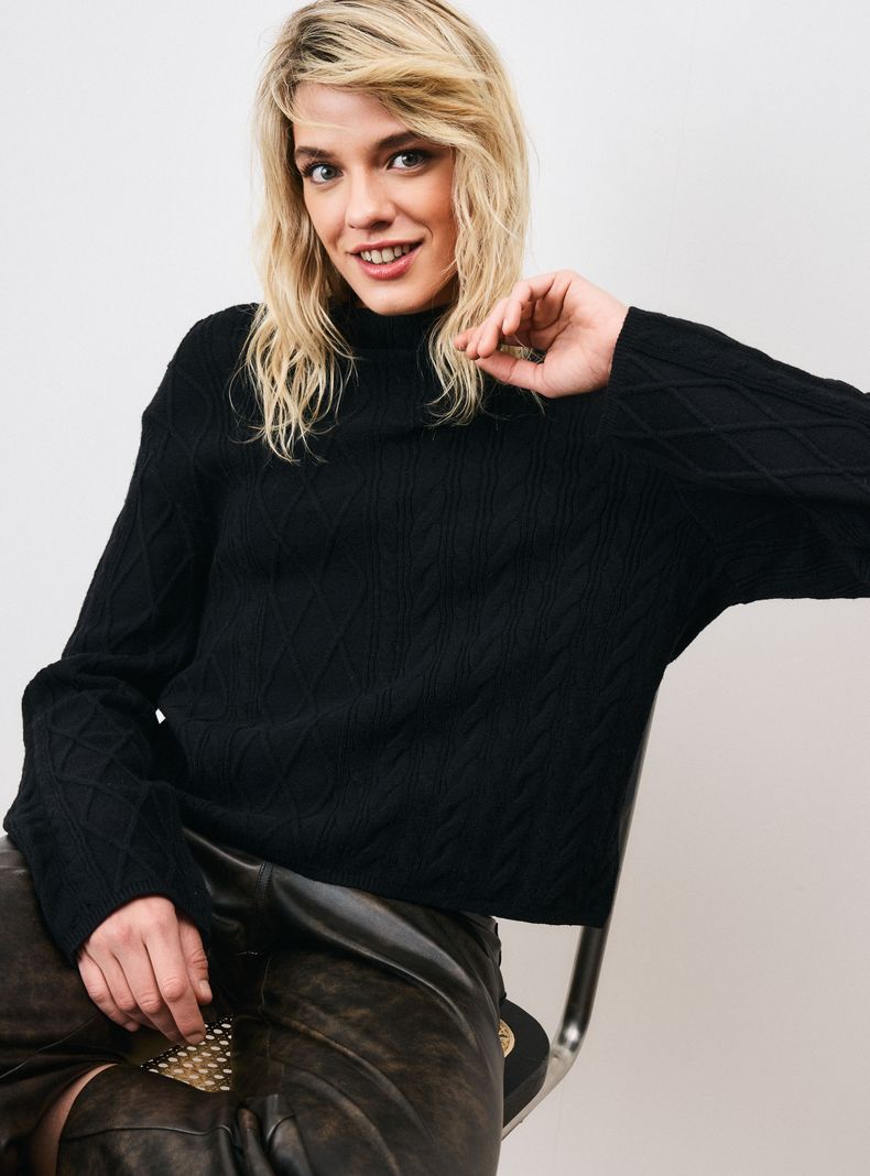 Sweater Full Patchwork Trenzado-3