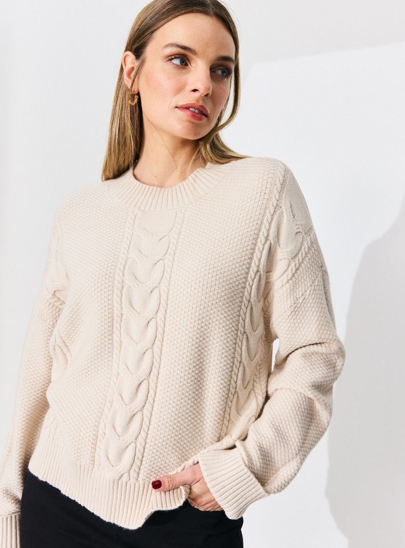 Sweater Cuello Alto Trenzado-2