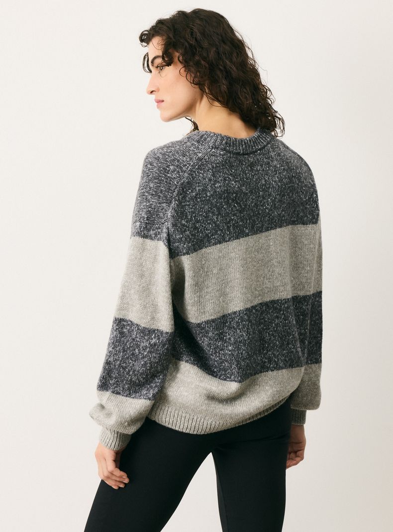 Sweater a Rayas con Lana-1