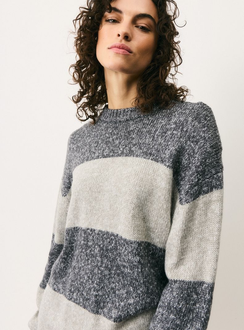 Sweater a Rayas con Lana-3