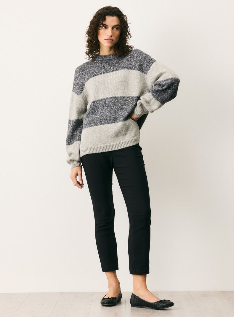 Sweater a Rayas con Lana-4