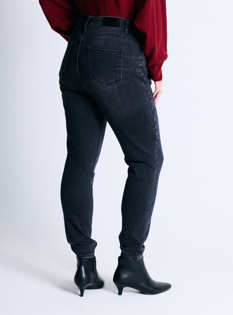 Jeans Bolsillos Delanteros con Brillos Talla Curvy-1