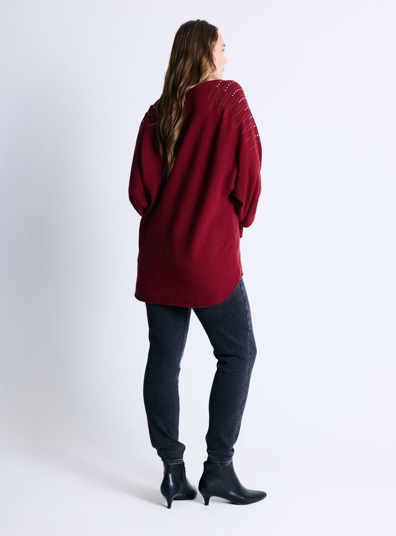 Jeans Bolsillos Delanteros con Brillos Talla Curvy-5
