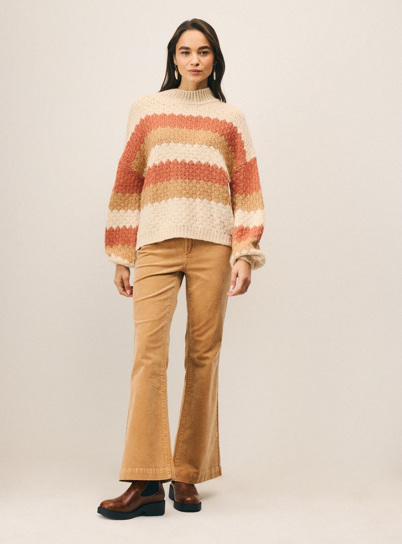 Sweater Listado Tejido con Lana-4