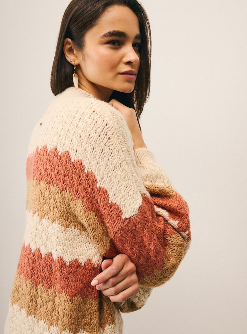 Sweater Listado Tejido con Lana-3