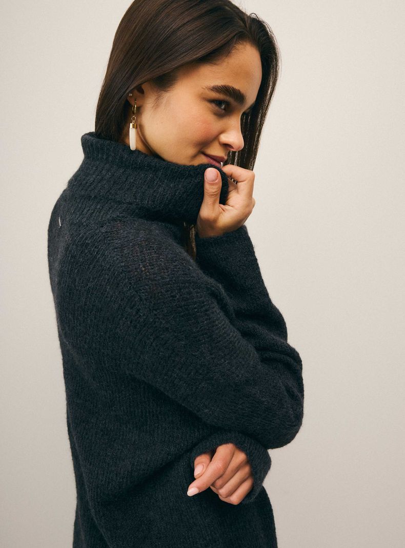 Sweater Cuello Tortuga Tejido Jaspeado-3