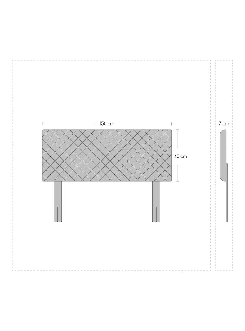 Cama Europea Nuit 2 Plazas x190 cm Base Dividida + Respaldo Nuit + Velador Granada Nude-1