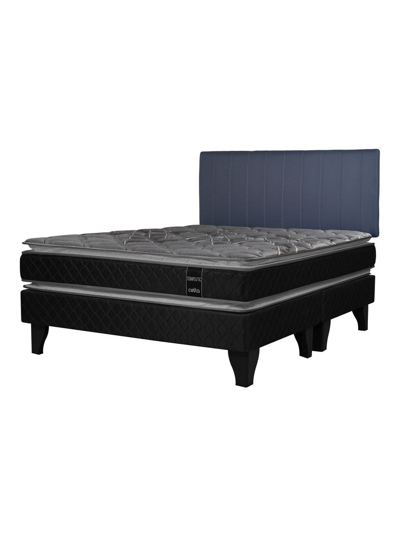 Cama Europea Terapeutic 2 Plazas x190 cm Base Dividida + Respaldo Merci-0